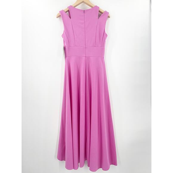 MAISON TARA Dress Size 4 Savanah Midi Cut Out Crepe Fit & Flare Wedding NWT - Picture 3 of 16